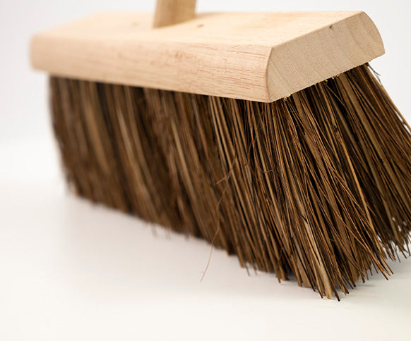 Everyday Wooden Yard Broom With Handle - Stiff